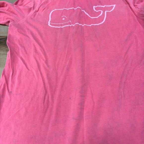 Vineyard Vines Shirt Mens Small Pink Whale Logo Hoodie T Shirt - Picture 3 of 7